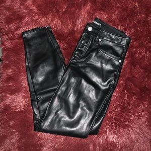 Express pleather black leggings pants
